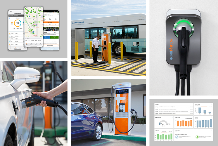 Mosaic graphic of ChargePoint offerings