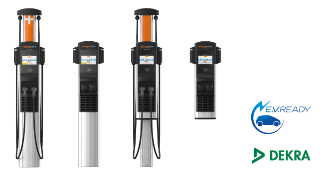 ChargePoint CP6000 ST with Dekra and EV-Ready logo