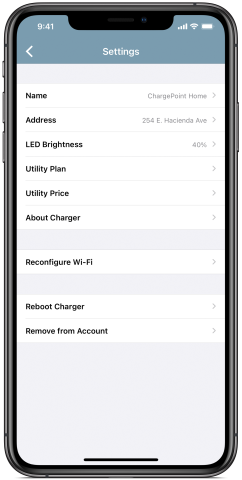 ChargePoint-App-Settings