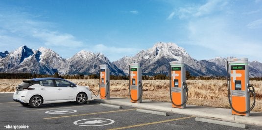 ChargePoint CPE250 at Rest Stop