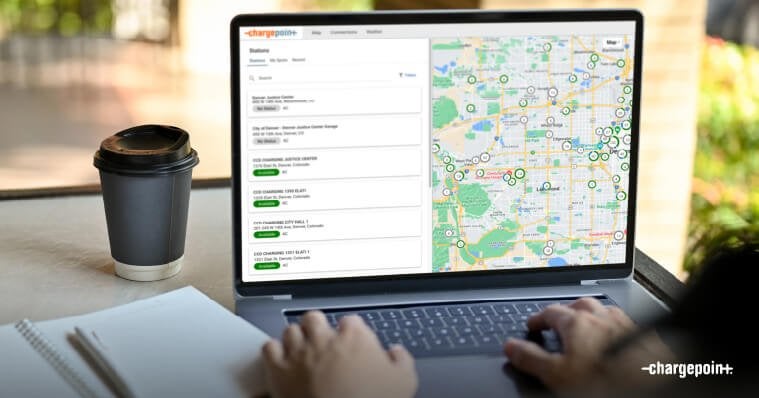 ChargePoint Driver portal on a laptop