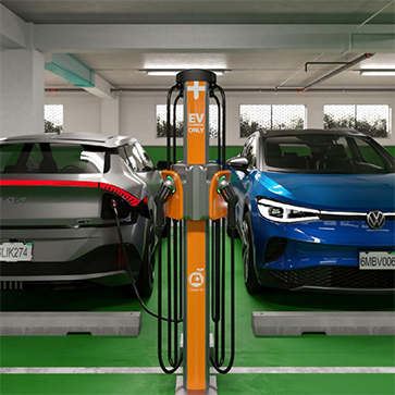 Cars charging on ChargePoint CPF50